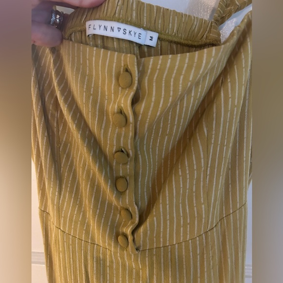 Flynn Skye Green Striped Bardot Dress size M, great condition - Picture 3 of 4